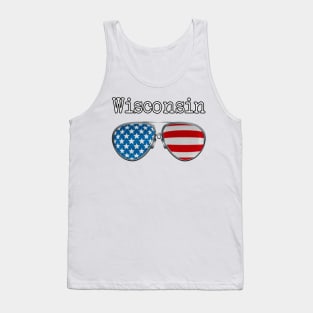 AMERICA PILOT GLASSES WISCONSIN Tank Top